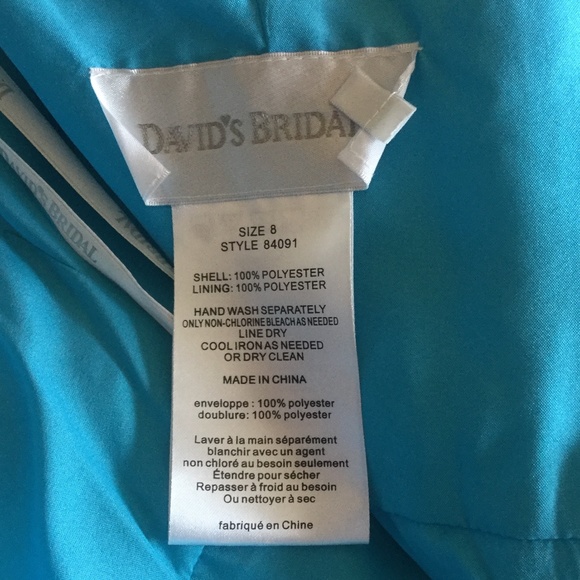 David’s Bridal Malibu Short Satin Strapless Dress - Picture 6 of 6